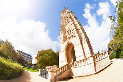 Panoramic view of temple building against sky