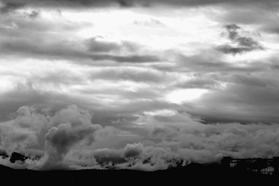 Low angle view of cloudy sky