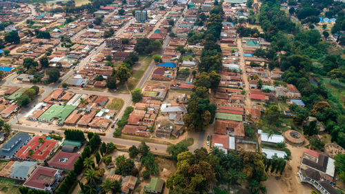 Aerial view of the morogoro town in tanzania