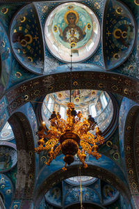 Low angle view of ceiling of building