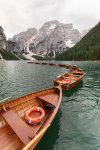 Scenic view of lake against mountains