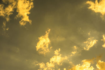 Low angle view of sky during sunset