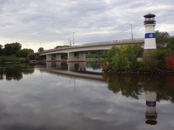 Reflection of trees in water