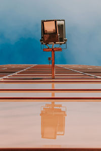 Low angle view of roof against sky