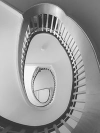 Low angle view of spiral staircase