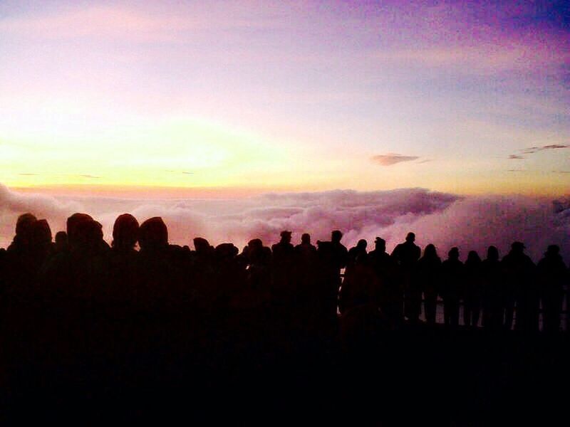 silhouette, large group of people, sunset, sky, lifestyles, leisure activity, men, person, crowd, enjoyment, togetherness, cloud - sky, landscape, scenics, dusk, nature, beauty in nature, outdoors, fun