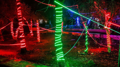 Light trails at night