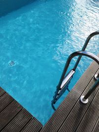 High angle view of swimming pool