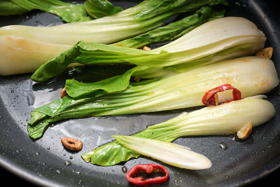 High angle view of food