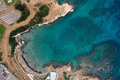 High angle view of swimming pool