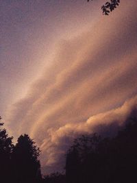 Low angle view of cloudy sky