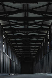 Low angle view of empty bridge