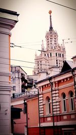 Low angle view of buildings in city