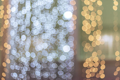 Defocused image of illuminated lights