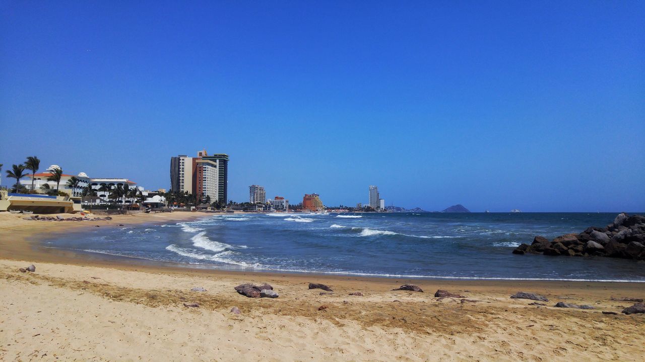 VIEW OF SEA AGAINST CLEAR BLUE SKY