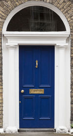 Close-up of closed door