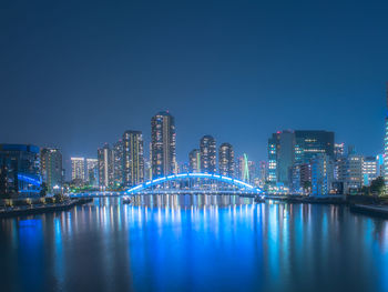 Illuminated city at night