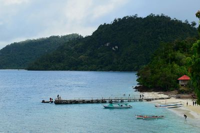 Tourists on beach