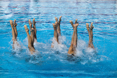 Swimming in pool