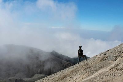 Man standing on mountain