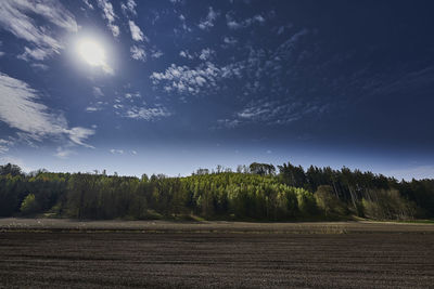 Scenic view of land against sky