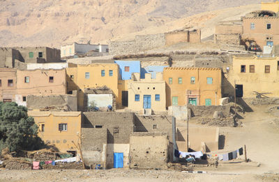 High angle view of buildings