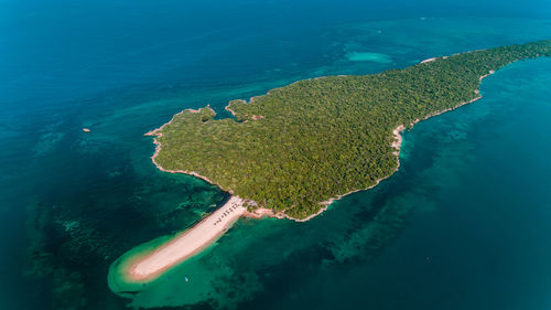 High angle view of sea