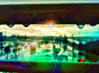 View of illuminated street light