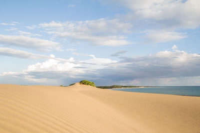 View of sand dunes in desert