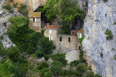 View of buildings on mountain