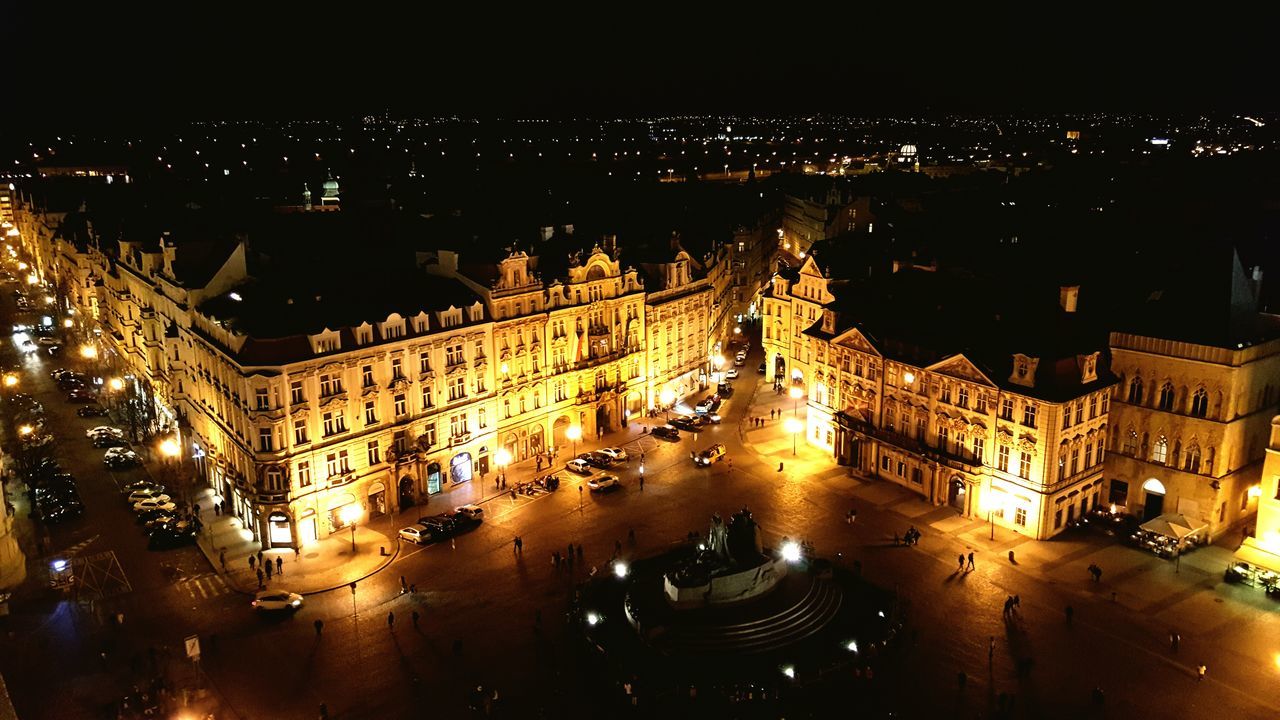 ILLUMINATED CITY AT NIGHT