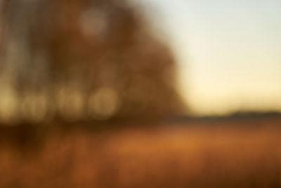 Defocused image of orange sky