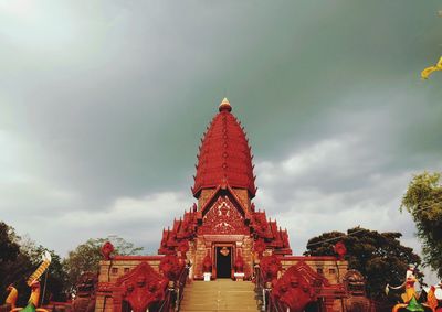 View of temple building against sky