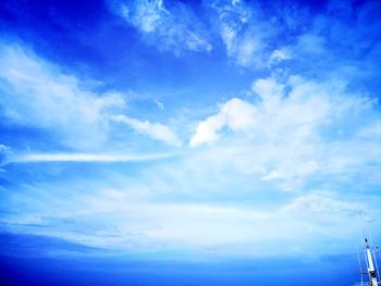 Low angle view of vapor trail in sky