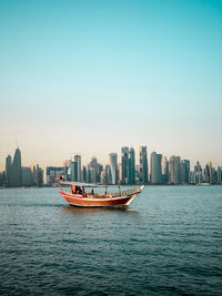 Boats in sea