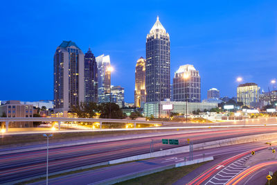 Skyline of midtown atlanta at dusk, georgia, united states