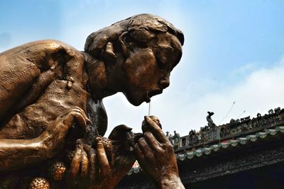 Low angle view of statue