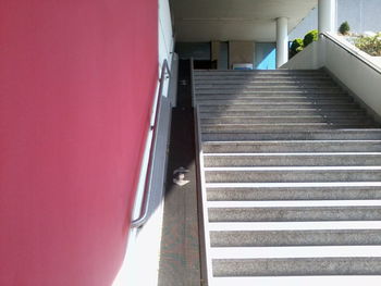 Low angle view of escalator