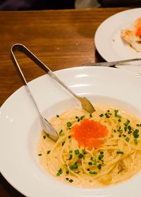 Close-up of meal served in plate