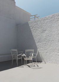 Chairs in santorini, greece