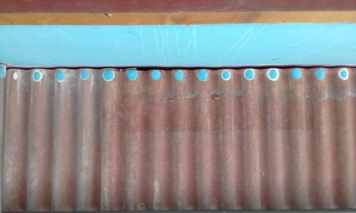 Close-up of corrugated iron