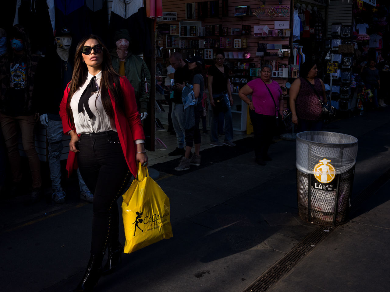 real people, one person, portrait, lifestyles, yellow, looking at camera, attitude, standing, outdoors, full length, night, city, young adult, people