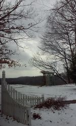 Scenic view of snow covered trees against sky