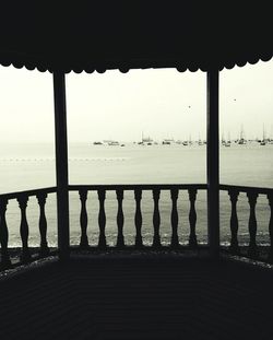 Pier on sea against sky