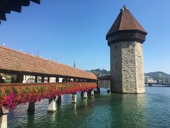 Traditional building against clear sky