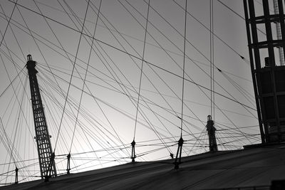 Silhouette of bridge against sky