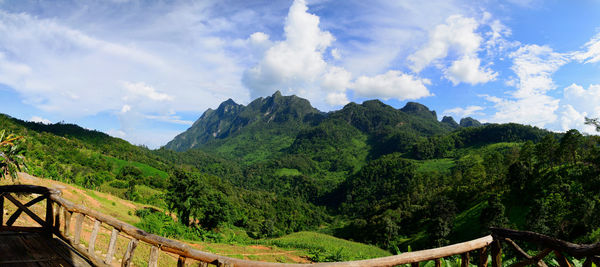 Panoramic view of landscape against sky