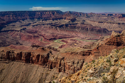 Aerial view of dramatic landscape