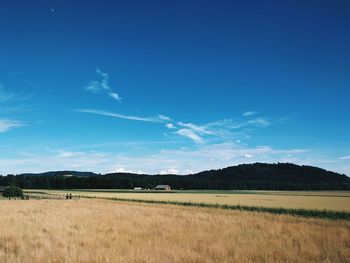 Scenic view of landscape against cloudy sky