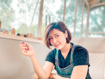 Portrait of a smiling young woman